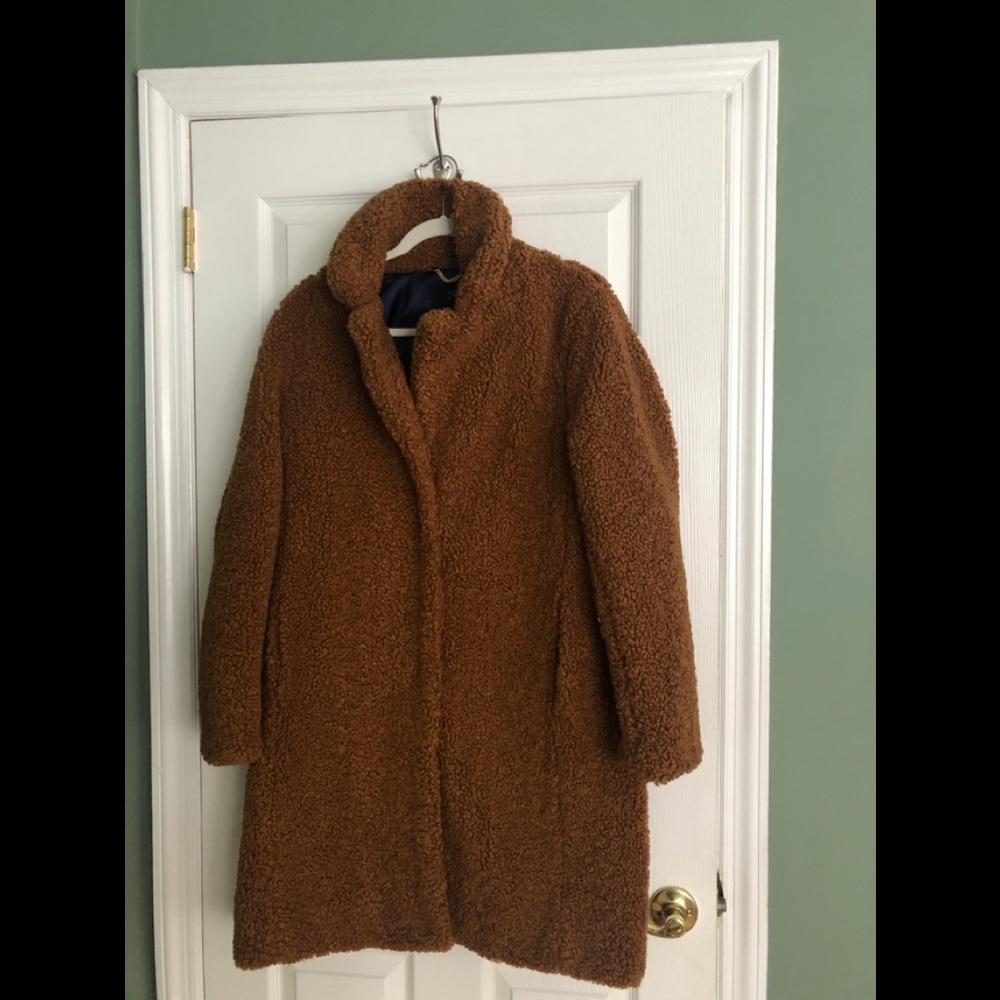 Never Worn J.Crew Teddy Sherpa Topcoat.